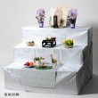 画像3: お盆用品【盆棚（精霊棚）：段ボール祭壇　香華（こうげ）3段 90cm幅　段布・写真立付 】工具不要・組立式　祭壇　法要　仏事　新盆　初盆　お盆飾り　盆提灯